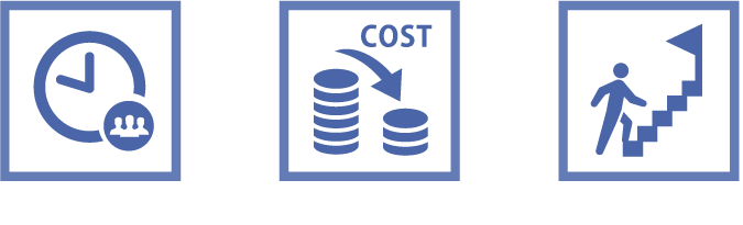 効率化、コスト削減、経営の見える化