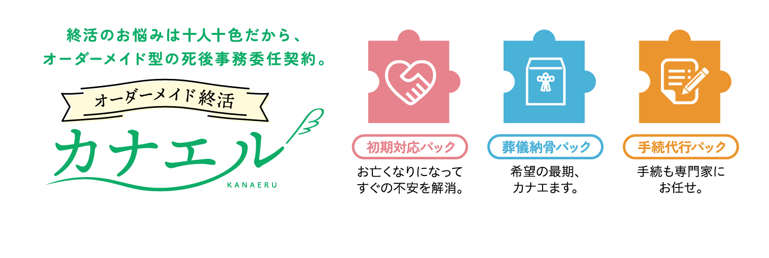 終活のお悩みは十人十色だから、オーダーメイド型の死後事務委任契約。